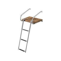 Whitecap Swim Platform w/3-Step Telescoping Ladder f/Boats w/Inboard/Outboard Motors Teak 68906