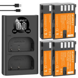 2300mAh DMW-BLF19E DMW-BLF19 batteria per fotocamera BLF19 + doppio caricatore USB per Panasonic
