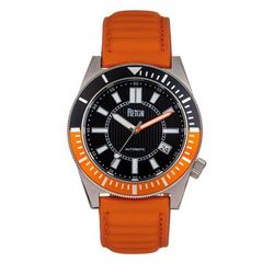Reign Watches Reign Francis Leather-Band Watch w/Date - Orange