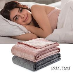 Cozy Tyme Amari Weighted Blanket - Pink - QUEEN / 25 LBS