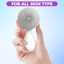 ZAQ Tara Sonic Vibrating Magnetic Beads Facial Cleansing Brush - White