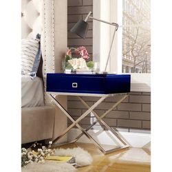 Inspired Home Jesse Side Table - Blue