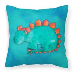Caroline's Treasures Stegosaurus Watercolor Fabric Decorative Pillow - 18 X 18 IN