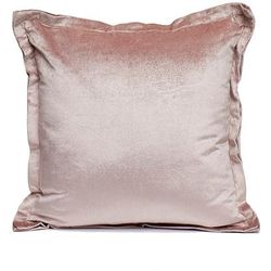 Harkaari Plain Velvet Throw Pillow with Lip Flange Trim - Pink - 18 X 18 IN