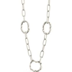 Sterling Forever Ira Hammered Chain Necklace - Grey