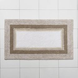 Wide Width Amore Ombre Bath Rug by BrylaneHome in Champagne (Size 24" W 40" L)