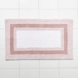 Wide Width Amore Ombre Bath Rug by BrylaneHome in Rose (Size 17" W 24" L)
