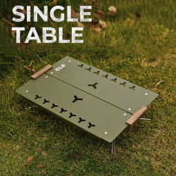 Outdoor Mini Single Folding Table, Portable Aluminum Alloy Table, Mountain Picnic Table, Hiking and Camping