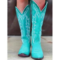 Anni '70 Scarpe Stivali western Punta tonda Hippie Cowboy Costume Per donna Costume di Carnevale Mascherata Festa / Sera Addio al Nubilato Parata dell'Orgoglio Adulti Scarpe