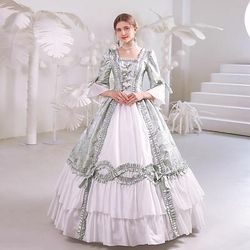 Gotico Vittoriano Ispirato al vintage Vestito Costume da festa Abito da Ballo Principessa Shakespeare Sposa Tinta unica Abito da ballo Costume Per donna Halloween Carnevale San Valentino Festa serale