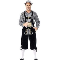 Oktoberfest Blusa / Camicia Costume da festa Lederhosen Bavarese Bavarese Tedesco Monaco di Baviera Prati Per uomo Panno in stile tradizionale