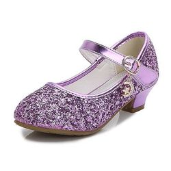 Frozen, favola, principessa Elsa, scarpe per ragazze, film, cosplay, paillettes, Halloween, nero, bianco, argento, scarpe, carnevale, mascherata, costumi, poliestere, plastica