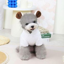 Cane Gatto Cappotto Giacca Moda Carino Inverno Caldo Traspirante Morbido Lavabile Confortevole All'aperto Casual Quotidiano Abbigliamento per Cani for Bichon Frisé Volpino di Pomerania Cucciolo