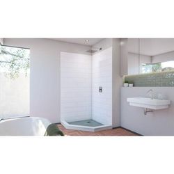 Dreamline DreamLine DreamStone 42 inch D x 42 inch W x 84 inch H Corner Shower Wall Kit in White Modern Subway Pattern WKDS424284XMS00