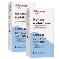 Redcare Lente a contatto mensile -1,25 Diottrie Set da 2 2x1 pz Lenti