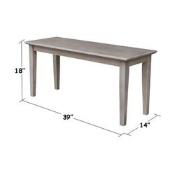 Shaker Styled Bench - Whitewood BE09-39