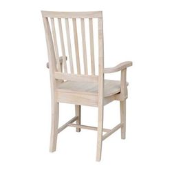Mission Side Chair With Arms - Whitewood 265A