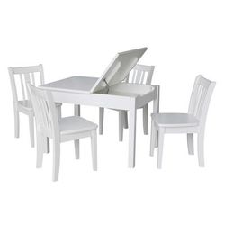 Table With 4 San Remo Juvenile Chairs - Whitewood K08-JT2532L-CC105-4