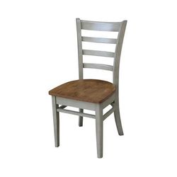 "36" Round Extension Dining Table With 4 Emily Chairs - Set of 5 Piece - Whitewood K41-36RXT-C617-4"