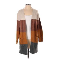 Madewell Cardigan Sweater: Brown Color Block - Women's Size Small