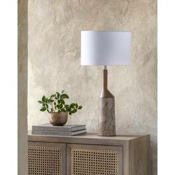 Orenhofen 31"H x 15"W x 15"D White/Dark Brown Table Lamp - Boutique Rugs