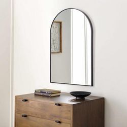 Brembilla 30"H x 20"W x 1"D Modern Black Accent Mirror - Boutique Rugs