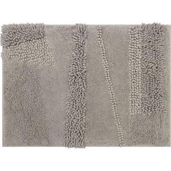Wide Width Composition Bath Rug by Mohawk Home in Silver (Size 27" W 45" L)