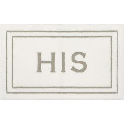 Wide Width His Bath Rug by Mohawk Home in Flint (Size 20" W 34" L)