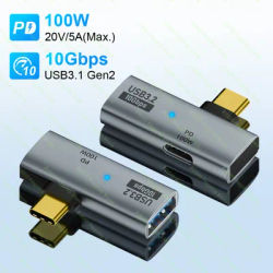 2in1 USB C OTG Cable Adapter Type C to USB3.2 10Gbps PD100W Fast Charging Data Adapter for Samsung Huawei Xiaomi Laptop Tablet