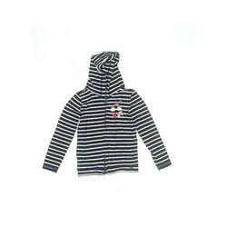 Rumi + Ryder Zip Up Hoodie: Blue Stripes Tops - Kids Girl's Size 4