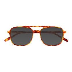 Unisex s aviator Orange Tortoise Acetate Prescription sunglasses - Eyebuydirect s Cam