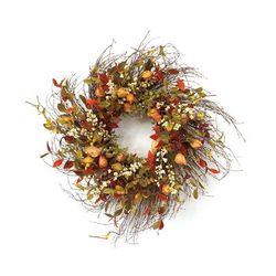 Cape Gooseberry Wreath 20"D by Melrose in Brown