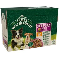 48x90g Turkey in Gravy Adult Hypoallergenic Superfoods James Wellbeloved Wet Dog Food