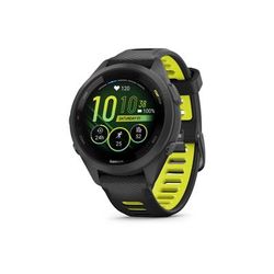 Garmin Forerunner 265S Watch Black Bezel and Case w/ Black/Amp Yellow Silicone Band 010-02810-03