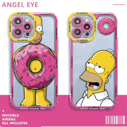 Disney The Simpsons Phone Case for Apple iPhone 12 Pro 14 SE 11 13 Mini 15 Pro Max XR XS Max 7 8 15 Plus Transparent Soft Cover