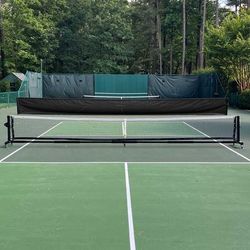 Putterman Pickleball Court Wall Barrier Pickleball Court Equipment Black