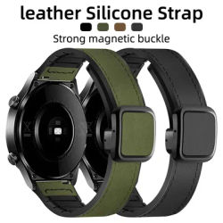 Cinturino in Silicone in pelle per Samsung Galaxy Watch 6/5/4 43mm 47mm 44mm 40mm cinturino con