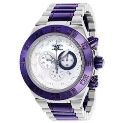 Open Box Invicta Subaqua Noma IV Swiss Ronda 5040.D Caliber Men's Watch w/ Mother of Pearl Dial - 50mm Purple Steel (AIC-39036)