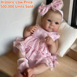 18 Inch Bettie Bebe Reborn Full Body Soft Silicone Girl Reborn Baby Doll With Painted Lifelike Hair