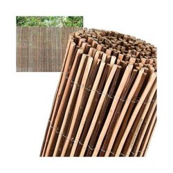 Suinga - Clôture en osier naturelle bicolore 1,5x3m, occultation 85%, Vue Balcon recommandée pour