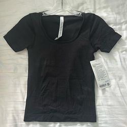 Lululemon Athletica Tops | Lululemon Ebb To Street Short Sleeve | Color: Black | Size: 4