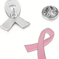 Broche En Ruban Rose Pour Sensibilisation Au Cancer Du Sein, 50 Pièces, Décoration De Vêtements, Cadeau Pour Femmes