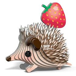 EUGY Hedgehog 3D Puzzle Farm Toy, Brown