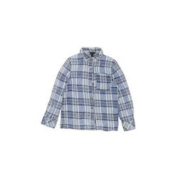 Art Class Long Sleeve Button Down Shirt: Blue Tweed Tops - Kids Boy's Size 4