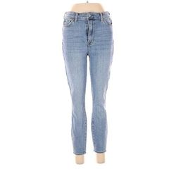 7 For All Mankind Jeans - High Rise: Blue Bottoms - Women's Size 31