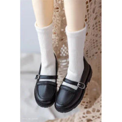 Scarpe BJD/SD per 1/4 e 1/3 e Uncle & id75 scarpe da bambola testa tonda scarpe con fibbia singola