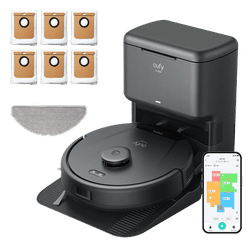 eufy L60 Hybrid Robot Vacuum with Self Empty Station + 6 Replacement Dustbags
