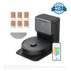 eufy L60 Hybrid Robot Vacuum with Self Empty Station + 6 Replacement Dustbags