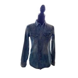 Madewell Tops | Madewell Denim Blue Jean Shirt Women's Xs | Color: Blue | Size: Xs