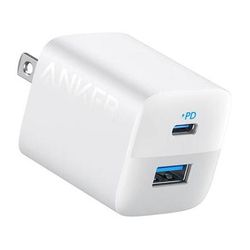 ANKER 32W 2-Port USB-C/USB-A Wall Charger with Lightning Cable B2335J22-1